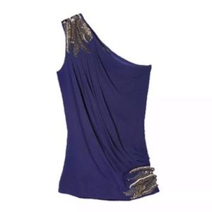 Castle Starr Anthropologie Silk One Shoulder Top